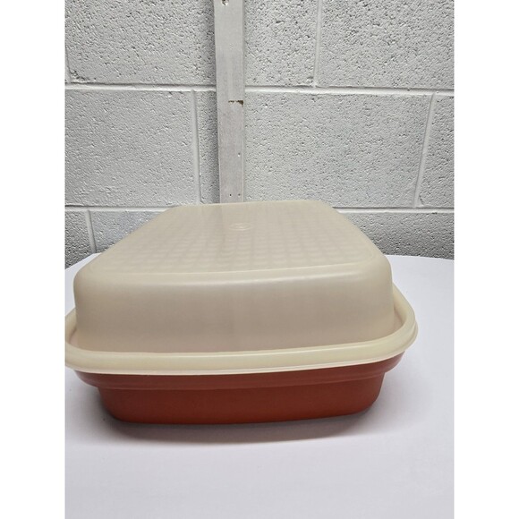 Tupperware Large Season Serve Meat Marinator Container Paprika Vintage MCM - Picture 4 of 11